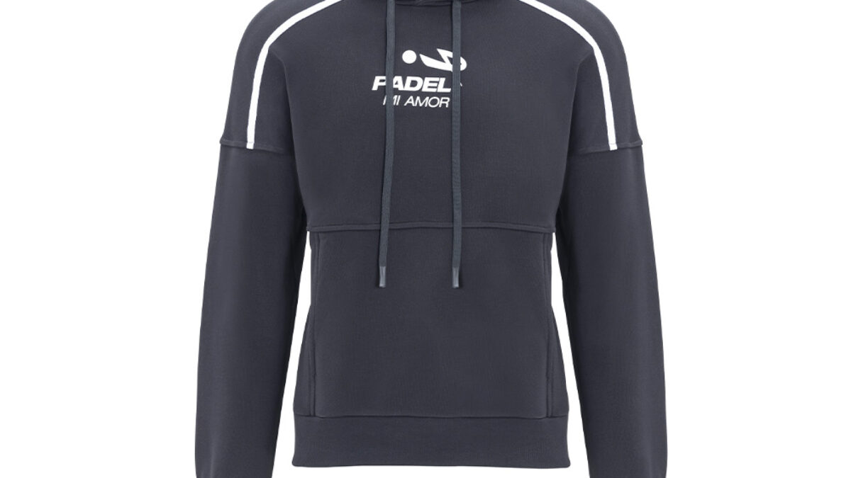 Felpa padel nera Ever unisex - Padel Mi Amor